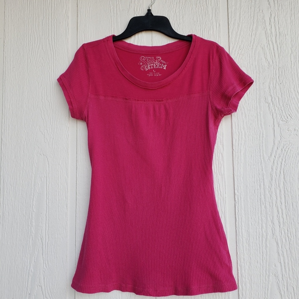 Pink Women's Cut Top